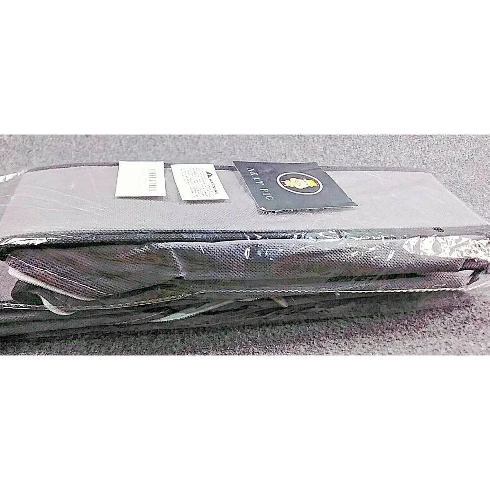 Neat Pig 4PC Foldable Underwear Closet Drawer Organizer Dark Gray Black Tri.